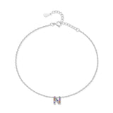 Initial Anklet with Colourful Letters