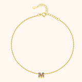 Initial Anklet with Colourful Letters