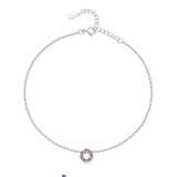 Initial Anklet with Colourful Letters