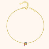 Initial Anklet with Colourful Letters