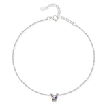 Initial Anklet with Colourful Letters