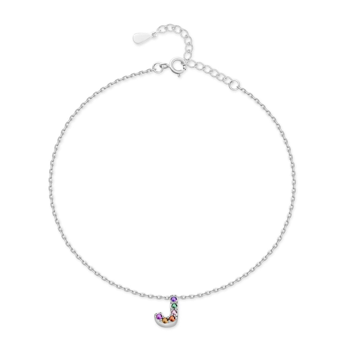 Initial Anklet with Colourful Letters
