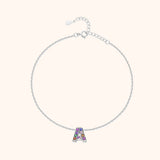 Initial Anklet with Colourful Letters