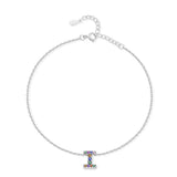 Initial Anklet with Colourful Letters