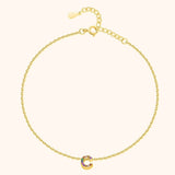 Initial Anklet with Colourful Letters