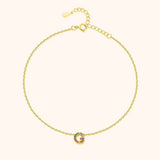Initial Anklet with Colourful Letters