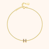 Initial Anklet with Colourful Letters