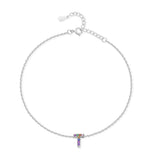 Initial Anklet with Colourful Letters