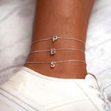 Initial Anklet with Colourful Letters