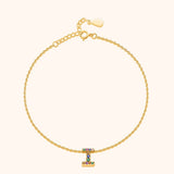 Initial Anklet with Colourful Letters
