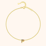 Initial Anklet with Colourful Letters