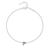 Initial Anklet with Colourful Letters