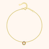 Initial Anklet with Colourful Letters