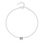 Initial Anklet with Colourful Letters