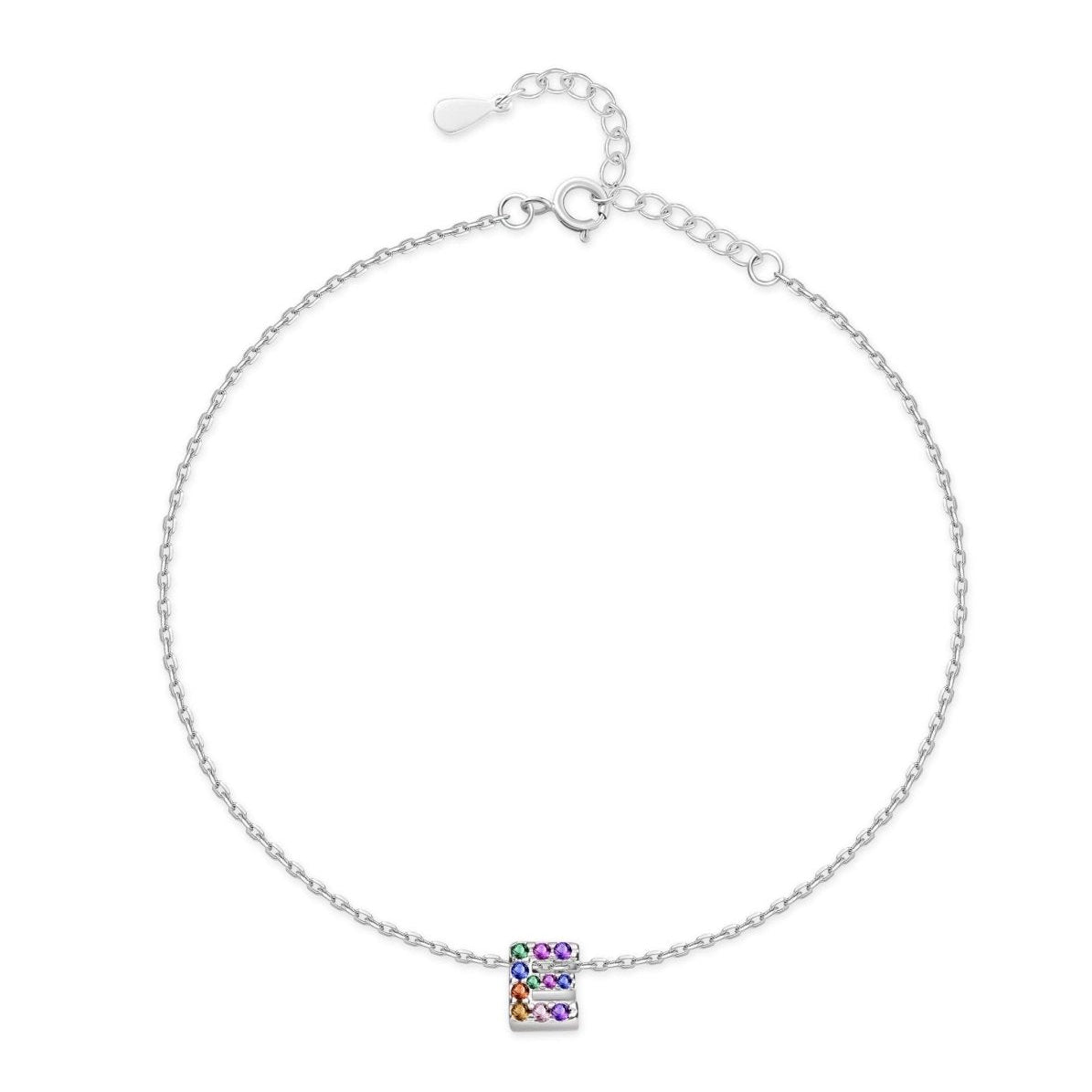 Initial Anklet with Colourful Letters