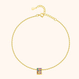 Initial Anklet with Colourful Letters