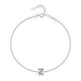 Initial Anklet with Colourful Letters