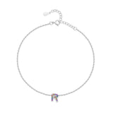 Initial Anklet with Colourful Letters