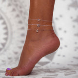 Initial Anklet with Colourful Letters