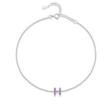 Initial Anklet with Colourful Letters