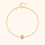 Initial Anklet with Colourful Letters