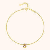 Initial Anklet with Colourful Letters