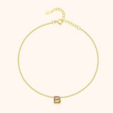 Initial Anklet with Colourful Letters