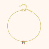 Initial Anklet with Colourful Letters